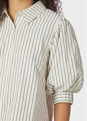 Etta slim stripe skjorte Offwhite Neo Noir 